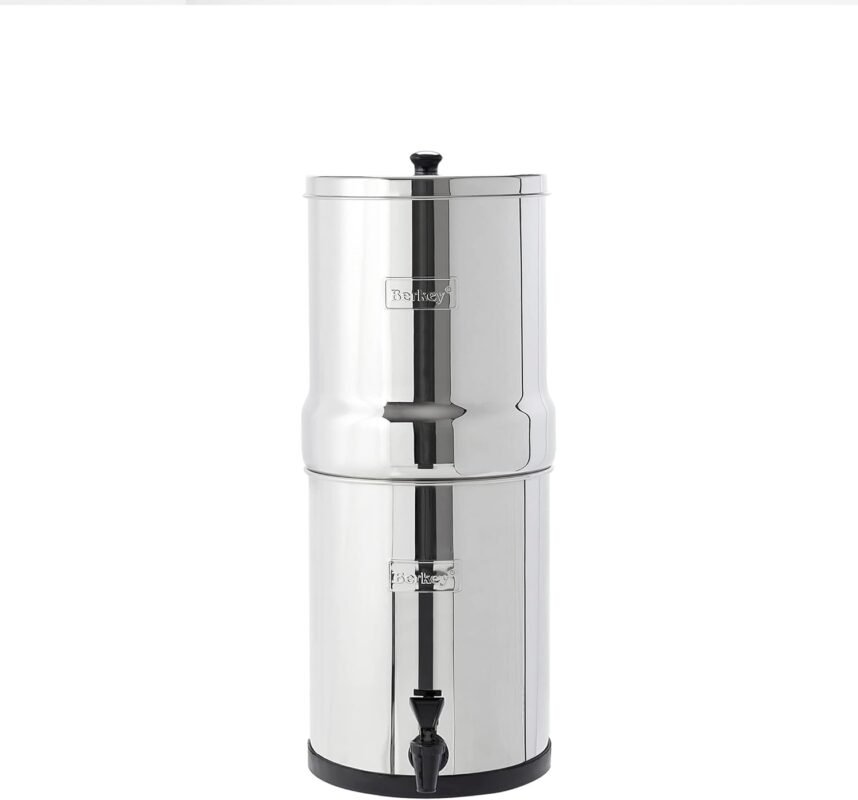 Travel Berkey Gravity-Fed Water Filter with 2 Black Berkey Elements–Enjoy Potable Water While Camping, RVing, Off-Grid, Emergencies, Every Day at Home