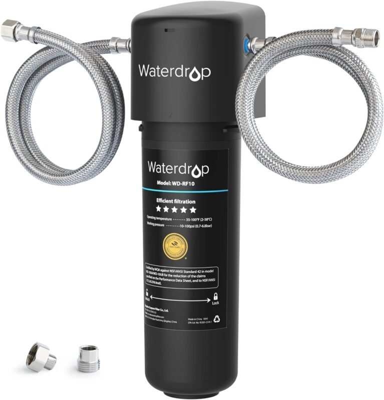Waterdrop 10UA Under Sink Water Filter, Under Sink Water Filtration System, Reduces PFAS, PFOA/PFOS, Lead, Chlorine, Bad Taste  Odor, NSF/ANSI 42 Certified, Under Sink Water Filter System, 8K Gallons